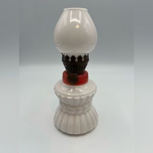 Nasco Japan Milk Glass Vanity Oil Lamp 1960's